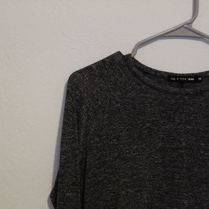 rag & bone / crew neck long sleeved shirt / gray